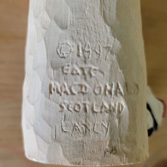 Vintage 1997 Hand-Carved Wooden Scottish Golfer Figurine By MacDonald Scotland - Picture 2 of 13